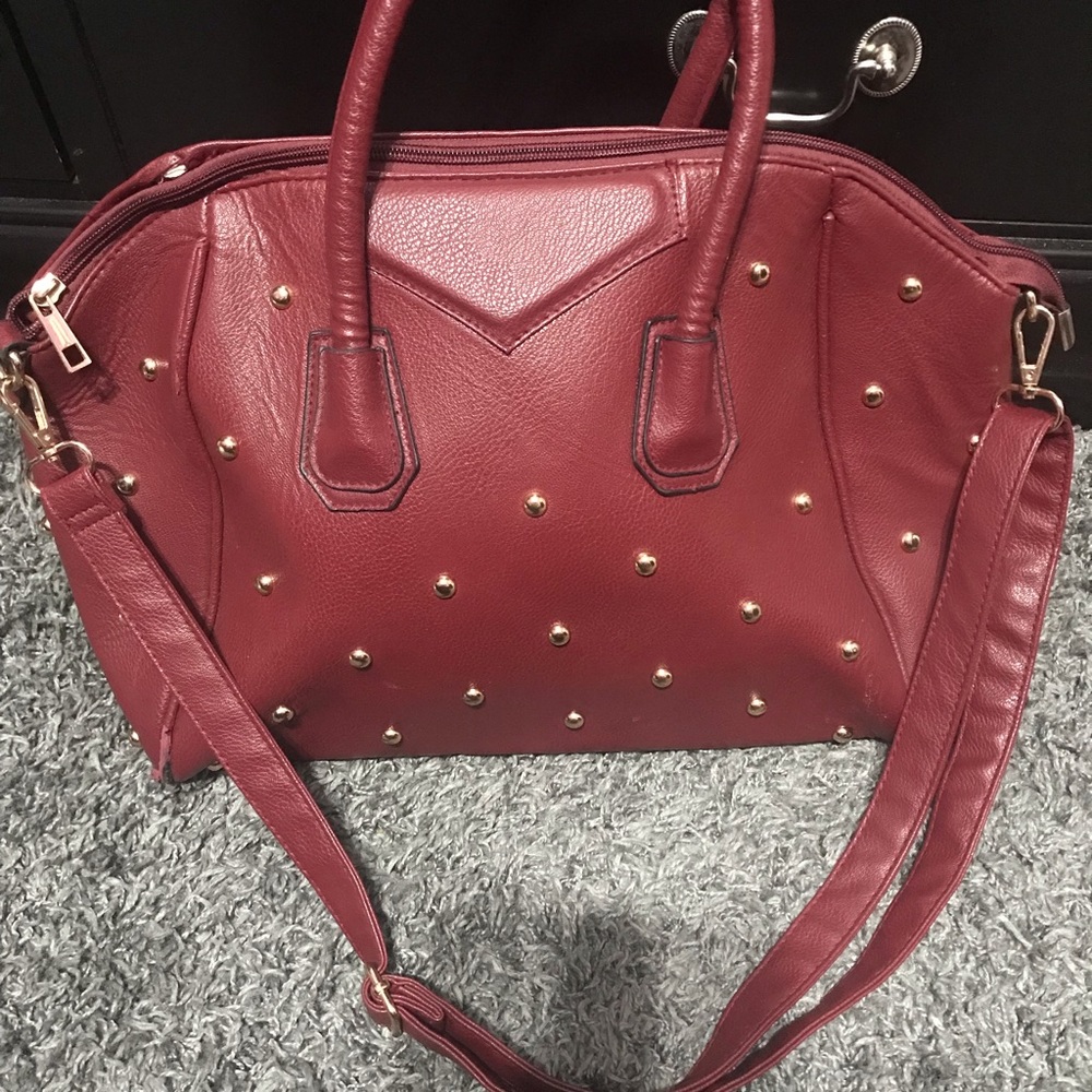 Stylish burgundy purse